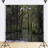 15x8ft Swamp Landscape Backdrop, Natural Bayou Forest Scene Photography Background for Studio Portraits Forest Party Decorations Photoshoot Studio Props Fabric view 2