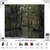 15x8ft Swamp Landscape Backdrop, Natural Bayou Forest Scene Photography Background for Studio Portraits Forest Party Decorations Photoshoot Studio Props Fabric view 3