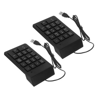NOLITOY 2pcs Portable USB Numeric Keypad Number Pad for Laptop Desktop PC Fast Efficient Banking Calculator Keyboard with Quick Function Keys Compact Lightweight Numpad for Office and