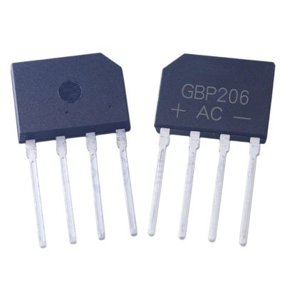 50/100/200/500/600Pcs GBP206 Bridge Rectifier GBP206G Flat 2A/600V DIP-4 Stack(200Pcs)