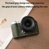 Andoer Camera Half Case, PU Leather Camera Bag with Shoulder Strap Compatible with Fujifilm XM5 (Green) view 4