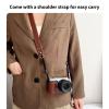 Andoer Camera Half Case, PU Leather Camera Bag with Shoulder Strap Compatible with Fujifilm XM5 (Brown) view 2