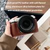Andoer Camera Half Case, PU Leather Camera Bag with Shoulder Strap Compatible with Fujifilm XM5 (Brown) view 4