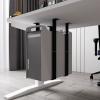 Adjustable Under-Desk PC Mount, Computer Mainframe Bracket, Steel Open Frame Computer Holder for Office (Black ) view 1