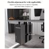 Adjustable Under-Desk PC Mount, Computer Mainframe Bracket, Steel Open Frame Computer Holder for Office (Black ) view 3