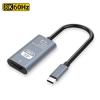 SPONGL Type C to HDTV 4K Adapter USB C Male Converter Cable 4K30hz/4K60hz/8K60hz Video Sound Sync for Laptop Tablets view 4