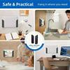 PISIWER Under Desk Laptop Mount, Wall & Under Desk Laptop Holder with Adhesive & Screws Laptops Shelf Storage with Anti-Scratch Pads(Black) view 3