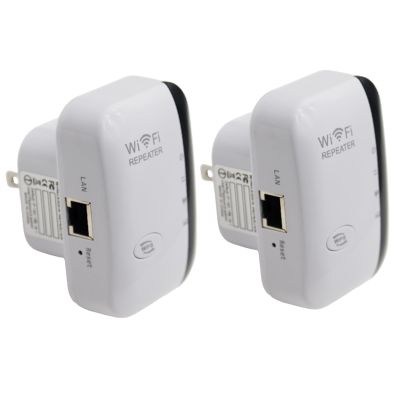 2pcs WiFi Extender, 300Mbps Home Signal Booster, Up to 5000 Sq.ft and 50 Devices, Wireless WiFi Repeater, One Ethernet Port