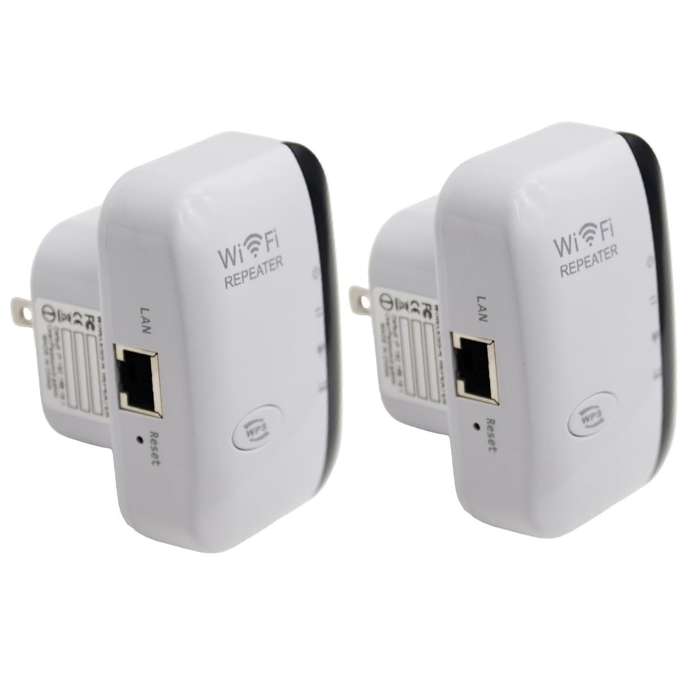 2pcs WiFi Extender, 300Mbps Home Signal Booster, Up to 5000 Sq.ft and 50 Devices, Wireless WiFi Repeater, One Ethernet Port