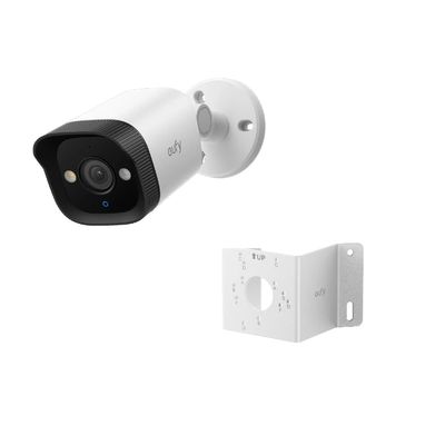eufy PoE Bullet Security Camera E40 with eufy Corner Mount Bracket (T870B), NVR Add On Cam, 4K UHD, 122 FOV, F1.6 Color Night Vision, 24/7 Recording, Human/Vehicle/Pet AI Detection