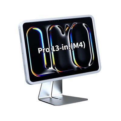 EMONITA Magnetic Stand on Desk with Charging Case A13 for iPad Pro 13-Inch (M4), Classic L Shape, Sturdy Metal Base, Strong Magnets, 360 Rotation, 90 Tilt