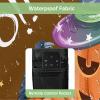 Outdoor TV Cover 80 to 85 Inch Weatherproof, BOO Halloween Waterproof Outdoor TV Enclosure with Side Pocket, Brown Pumpkin Spooky Ghost Crow Star Television Protector Cover for Outside Television view 3