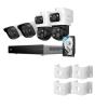 eufy PoE NVR Security Camera System S4 with 4 Corner Mount Bracket (T870B), 24/7 Recording,Up to 16CH, 2TB HDD, 2 Bullet-PTZ Cams, 2 Bullet Cams, 360 PTZ, AI Auto Framing & Tracking view 1