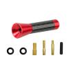 Sbulhia Car Short Antenna, 1.37 Inch Auto Radio Antenna with Screws and Rubber Gaskets, Aluminum & Carbon Fiber Short Car Roof Aerial Mast Replacement for AM/FM Radio Reception (Red) view 1