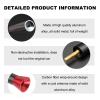 Sbulhia Car Short Antenna, 1.37 Inch Auto Radio Antenna with Screws and Rubber Gaskets, Aluminum & Carbon Fiber Short Car Roof Aerial Mast Replacement for AM/FM Radio Reception (Red) view 3