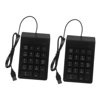 NOLITOY 2pcs Portable Numeric Keypad USB Number Pad Keys Compact Keyboard for Laptop PC Notebook Financial Accounting Data Entry with USB Interface