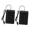 NOLITOY 2pcs Portable Numeric Keypad USB Number Pad Keys Compact Keyboard for Laptop PC Notebook Financial Accounting Data Entry with USB Interface view 1