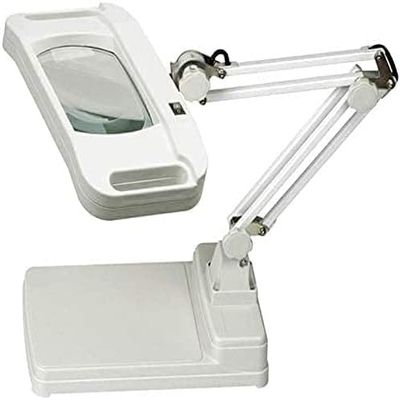 Magnifier Magnifying Glass Magnifier Desk Table Reading Lamp Magnifying Crafting Sewing Fly-Tying Model Painting Glass High Power LED Free Magnifying mage Beauty Comes