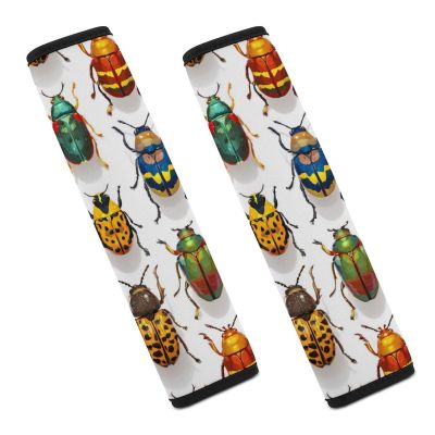 Colorful Beetle Insect Car Seat Belt Pad Soft Seatbelt Cushion Pad Cover for Women Men