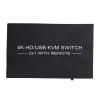 Bewinner HDMI KVM Switch 1 Monitor 2 Computers, 4K 60Hz USB 3.0 KVM Switcher with 4 USB Ports, HDMI Switches for Sharing 1 Display Keyboard Mouse Printer view 1