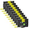 10PK Tack Acrylic Adhesive Laminated Label Tape Compatible with TZe-s231 TZe-631 12mm Black On White Works with Printers Universal Fit Third Party Replacement(10PK Black on Yellow) view 1