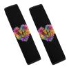 Butterfly Rose Flower Heart Car Seat Belt Pad Soft Seatbelt Cushion Pad Cover for Women Men view 1