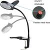 Magnifying Glass Lamp Flexible Clip on Watch Repairing Magnifying Glass Light 5W Clamp Magnifier 3x10x 5X or 8x15x Magnifying Reading Light Flexible Gooseneck Arm Mage view 3