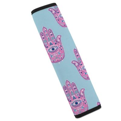 Hamsa Hands Ornate Car Seat Belt Pad Soft Seatbelt Cushion Pad Cover for Women Men
