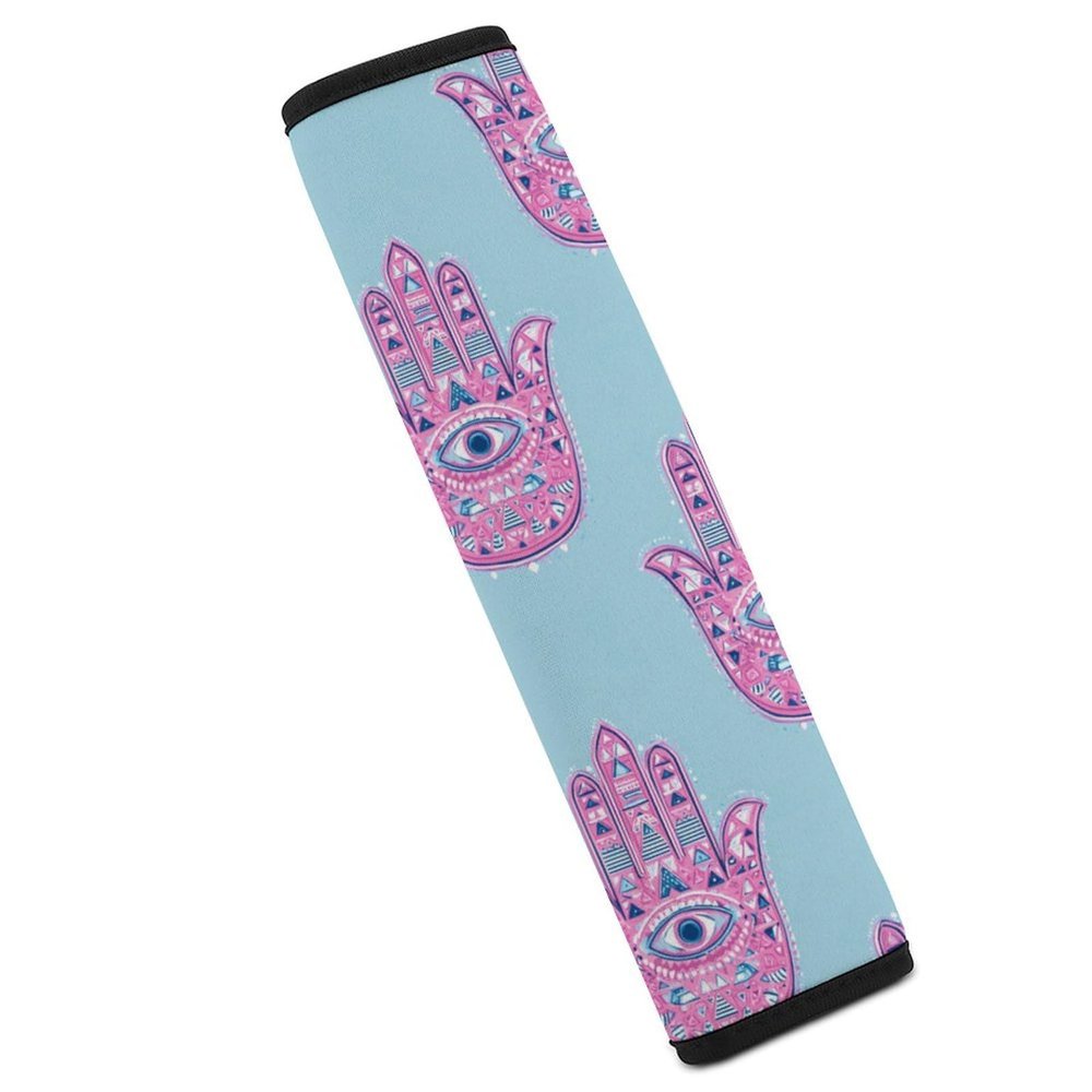Hamsa Hands Ornate Car Seat Belt Pad Soft Seatbelt Cushion Pad Cover for Women Men
