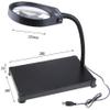Magnifiers,8 Times Desktop Magnifying Glass with Lamp Old Reading Magnifying Glass Repair Table Lamp High Magnification Glass Lens with 8-10 Times view 3