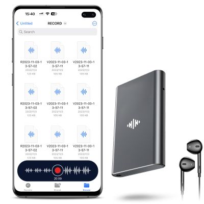 128GB9200H Storage Magnetic Voice Recorder - Coptdyy Recording Device with DSP4.0 AI Noise Cancellation, HD Audio Recorder, Compact Voice Activated Recorder for Lectures/Meetings/Interviews