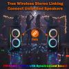 Party Bluetooth Speaker, 180W Powerful Stereo Sound with Deep Bass, Portable Wireless Speaker with EQ Sound Modes, LED Lights, Bluetooth 5.3 for Home, Outdoor & Party view 4