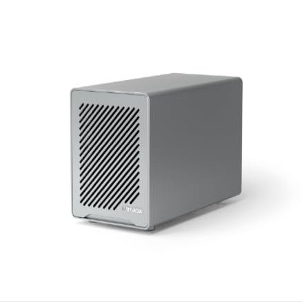 HKUXZR Mini PC,N150 8-Bay NAS Mini PC Windows 11, 4 Cores and 4 Threads,2*Intel i226-V 2.5G,1*DDR5 4800MHz Max 48GB,Support 1*HDMI,1*DP Interface,4*SATA+4*M.2 (up to 112TB) (NO RAM NO SSD)