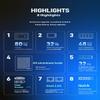 HKUXZR Mini PC,N150 8-Bay NAS Mini PC Windows 11, 4 Cores and 4 Threads,2*Intel i226-V 2.5G,1*DDR5 4800MHz Max 48GB,Support 1*HDMI,1*DP Interface,4*SATA+4*M.2 (up to 112TB) (NO RAM NO SSD) view 2