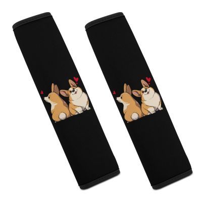 Corgi Couple Car Seat Belt Pad Soft Seatbelt Cushion Pad Cover for Women Men