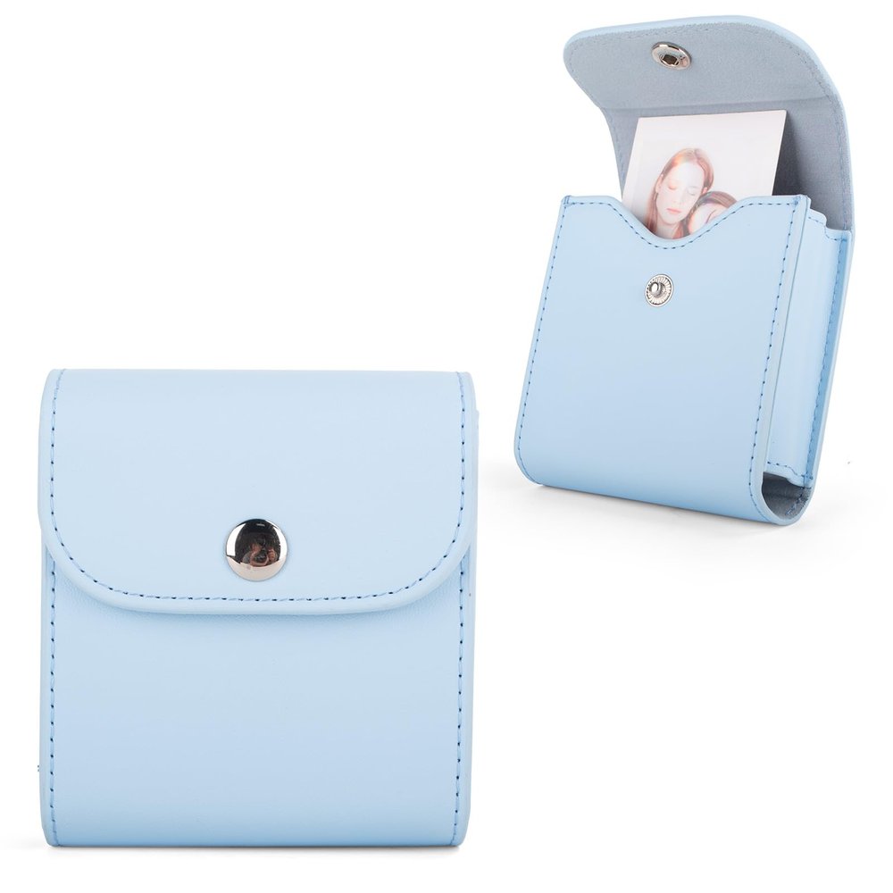 HIYQIN Photo Case for Fujifilm Instax Mini/Square SQ film, Picture Storage Holder, Photo Box for Fuji Instax SQ1 SQ6 SQ10 SQ20 SQ40/Mini 12 11 41 9 EVO Liplay Instant Camera Film - Blue