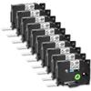 10PK Tack Acrylic Adhesive Laminated Label Tape Compatible with TZe-s231 TZe-631 12mm Black On White Works with Printers Universal Fit Third Party Replacement(10PK Black on Clear) view 1