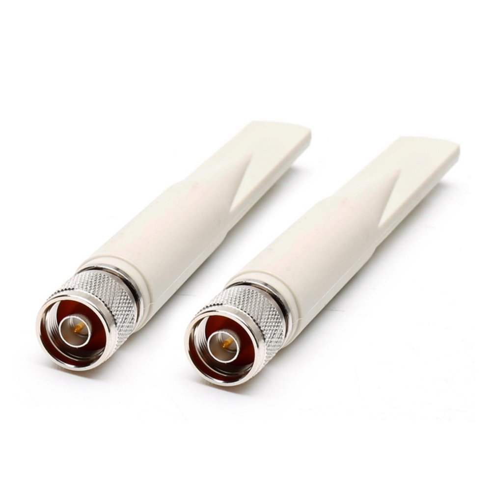 2.4G 5.8GHz Double Frequency Antenna Wireless Network Card Signal Enhancement Receiving Bluetooth Router WiFi Antenna N Male (1pcs 2.4G 5.8G Gray Antenna)