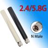 2.4G 5.8GHz Double Frequency Antenna Wireless Network Card Signal Enhancement Receiving Bluetooth Router WiFi Antenna N Male (1pcs 2.4G 5.8G Gray Antenna) view 2