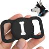 Airtag Dog Collar Holder, Protective Anti-Lost Cat Airtag Case for GPS Pets, Silicone Airtag Case with Bone Pattern view 4