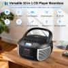 DGXWLLW CD and Cassette Player Combo Boombox with Bluetooth & FM Radio view 3