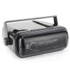 STUDIOFINIX Durable Water Resistant Radio Stereo Cover Waterproof Boat Stereo Protector Shield with Flip-Up Door UV-Resistant ABS Housing, Includes Mounting Gasket (Black) view 1