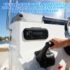 STUDIOFINIX Durable Water Resistant Radio Stereo Cover Waterproof Boat Stereo Protector Shield with Flip-Up Door UV-Resistant ABS Housing, Includes Mounting Gasket (Black) view 4