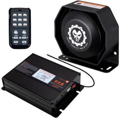 BANHAO Police Siren Speaker PA System Kit Warning Emergency Siren 12V 200W 125-145dB Remote Control with Handheld Microphone for Ambulance Vehicles Truck Car SUV ATV UTV