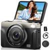 4K 64MP Digital Cameras for Photography, 16X Zoom Autofoucs Vlogging Camera for YouTube with 3" 180 Flip Screen, Compact Vlog Travel Camera Kit for Beginner, Teens (Black) view 1