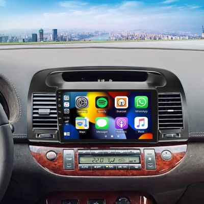 2+64GB Car Radio for Toyota Camry 2000-2006 with Wireless with Carplay Android Auto, 9 Touch Screen for Camry Radio Upgrade, GPS, WiFi, Bluetooth, FM, Split Screen,SWC, Mic, Backup Camera