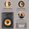 STUDIOFINIX 8 Inch 2-Way in-Wall Speakers 120 Watts Flush Mount Home Stereo Speaker Applicable to Home Theater,Indoor,Office,Kitchen, Living Room, Bedroom (White) view 2