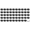 PATIKIL 0.35 x 0.08 Inch Silicone Speaker Isolation Pads, 100 Pcs Hemisphere Bumpers Isolation Feet Non-Skid Adhesive Speaker Pads for Turntable Subwoofer Record Player, Black view 1