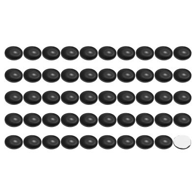 PATIKIL 0.39 x 0.08 Inch Silicone Speaker Isolation Pads, 100 Pcs Hemisphere Bumpers Isolation Feet Non-Skid Adhesive Speaker Pads for Turntable Subwoofer Record Player, Black