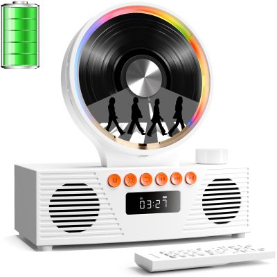 ROADOM Portable CD Player with Bluetooth, Rechargeable & Hi-Fi Speakers
